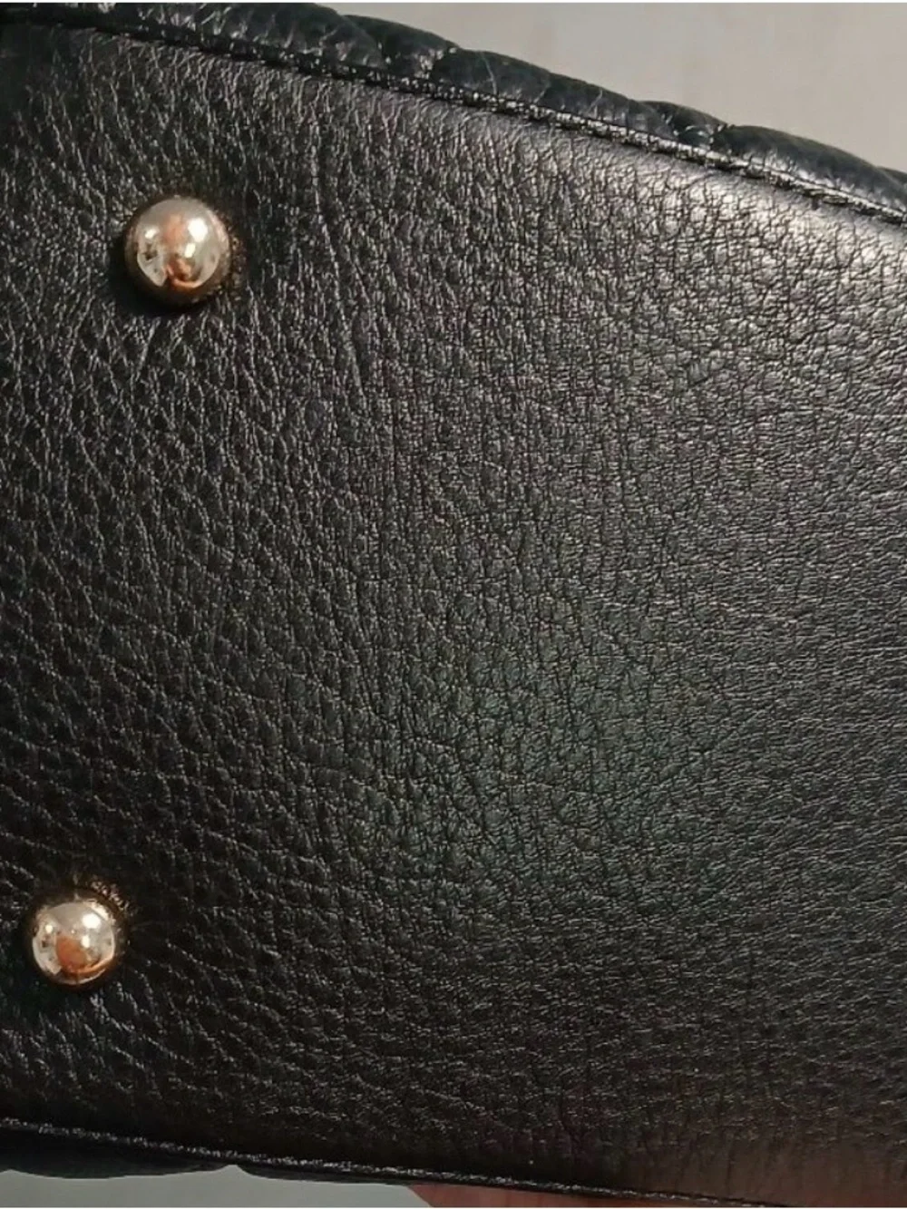 Vera Bradley Black Quilted Leather Satchel